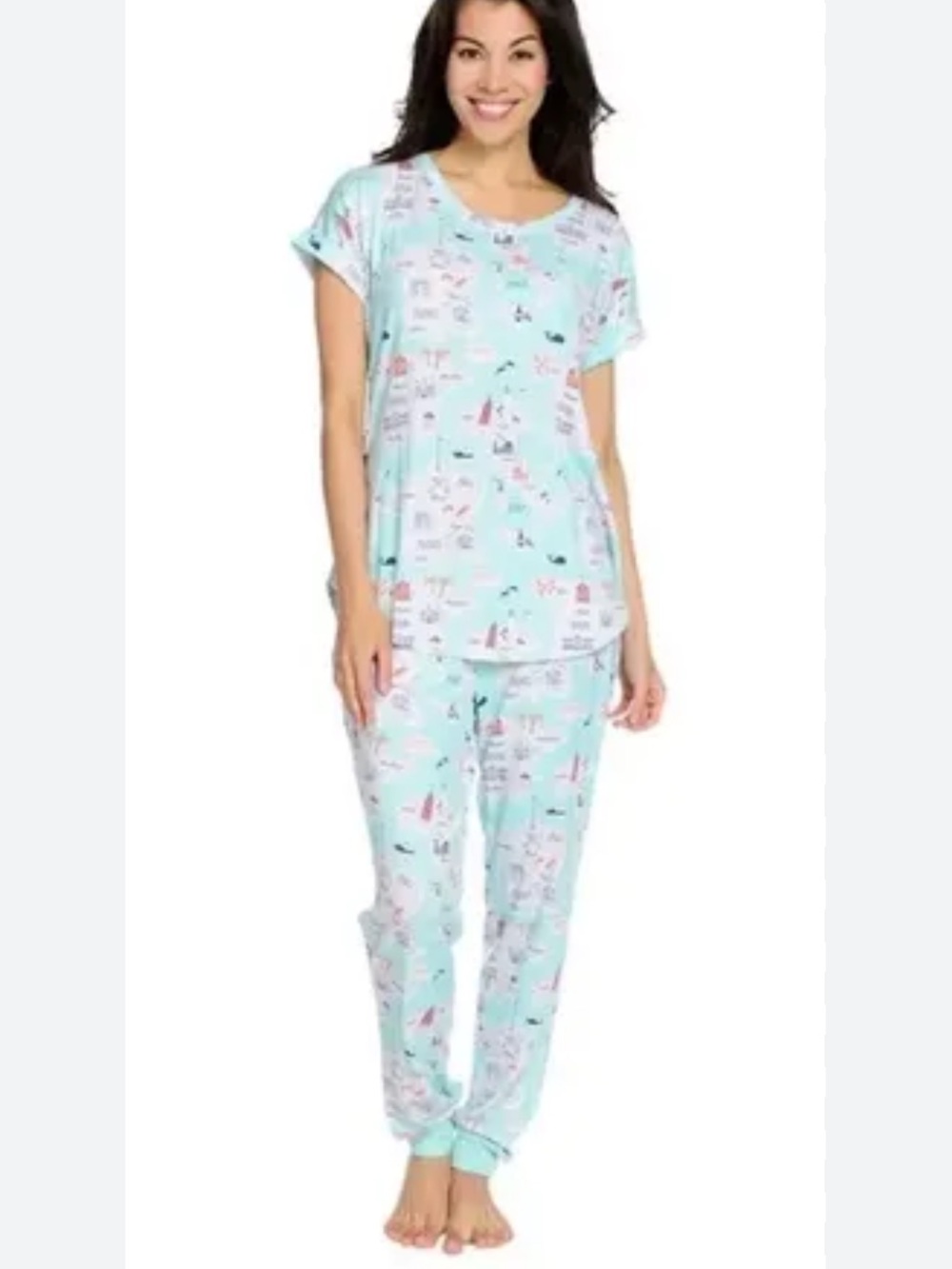 Munki Munki Europe travel map pajama set